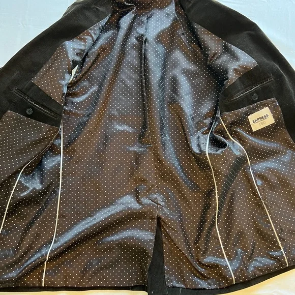 Express Men's Deep Brown Fitted Corduroy Blazer Jacket - Picture 10 of 10